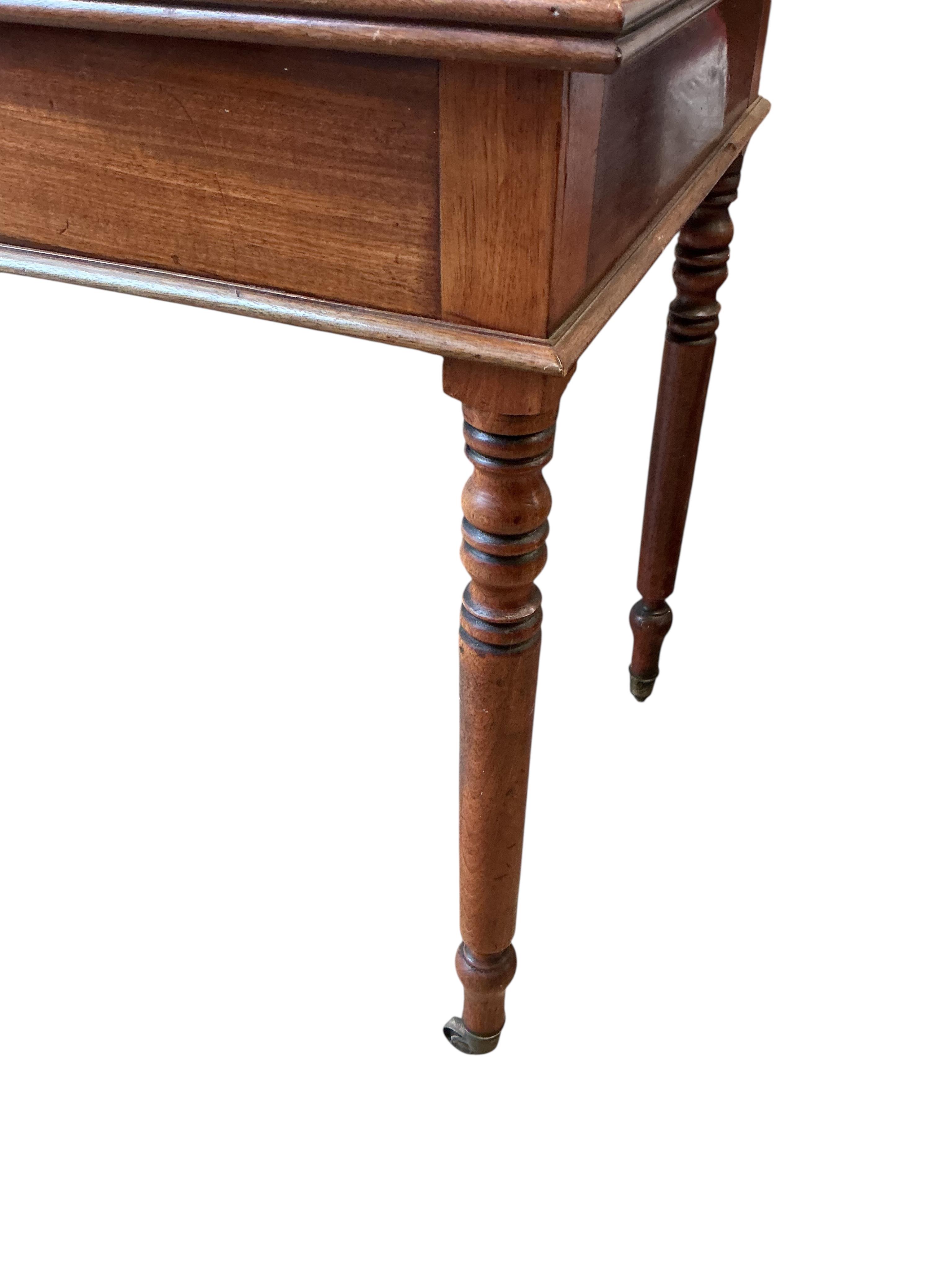 An early Victorian mahogany console table, width 148cm, depth 50cm, height 77cm